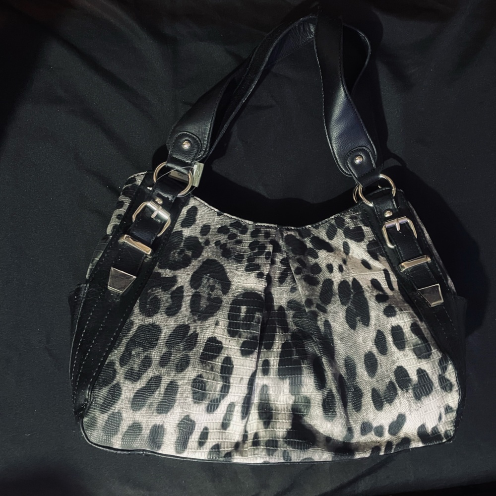 Snow leopard purse